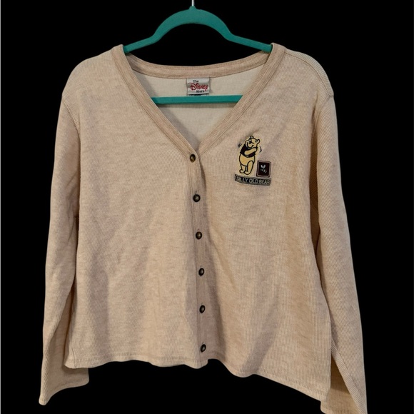Vintage Disney store Tan Sweater with Pooh Design - Picture 1 of 3
